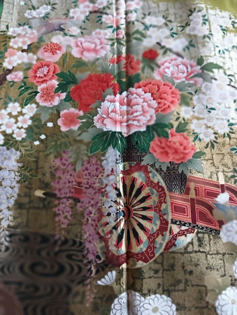 小柄さんの為のお仕立て　振袖フルセット　美品　華やか　丈151 裄66