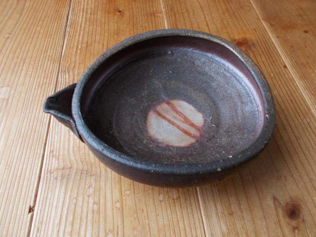 お値下げ　備前焼㉑　中片口鉢　かせゴマ　ボタモチ緋襷　丁斎作