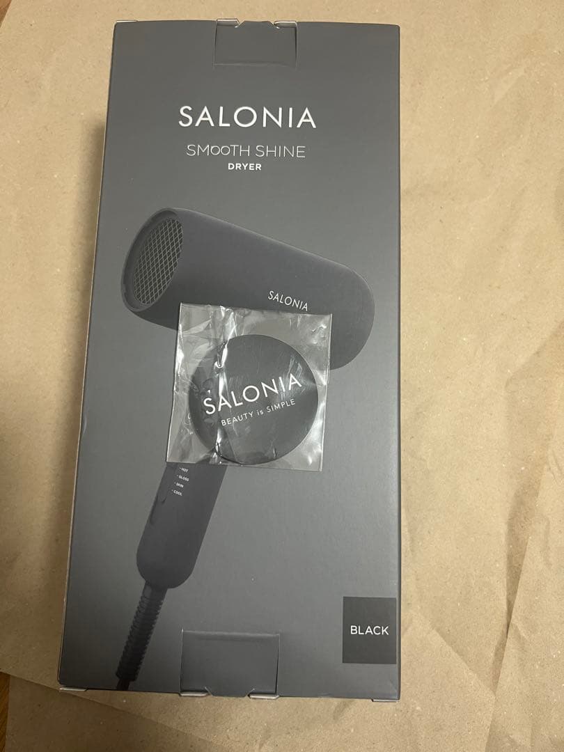 SALONIA スムースシャイン ドライヤー ブラック SAL23209BK