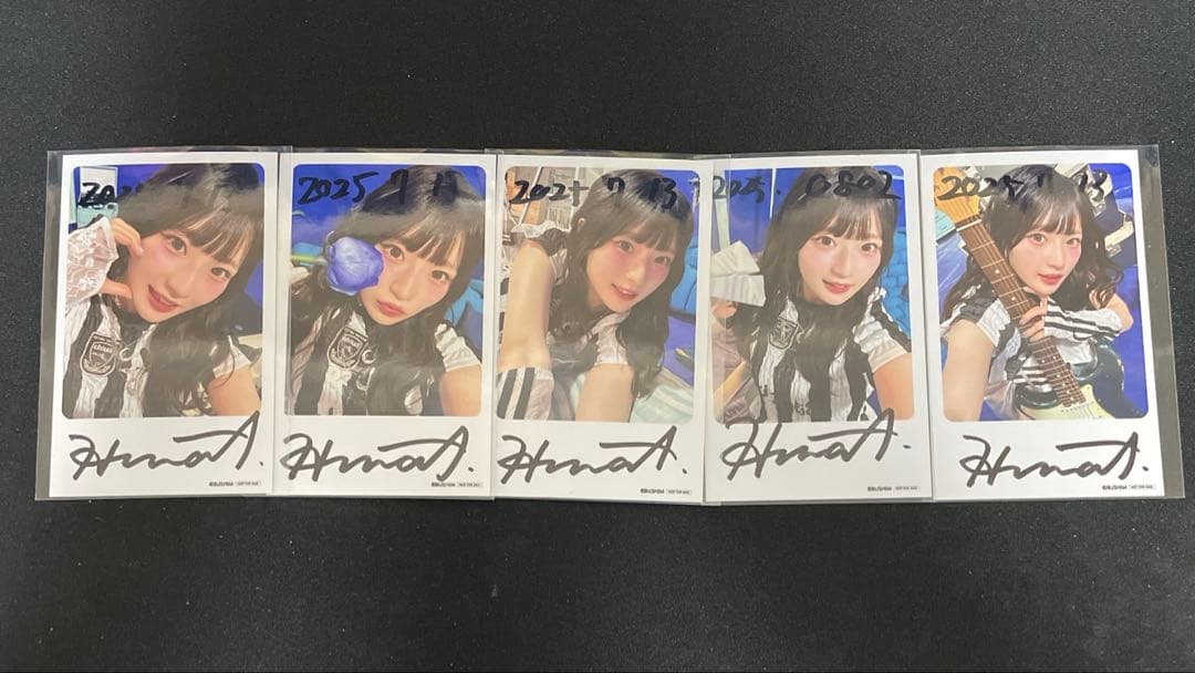 青木陽菜　BLUE TRIP 直筆サイン チェキ風フォトカード　5枚セット