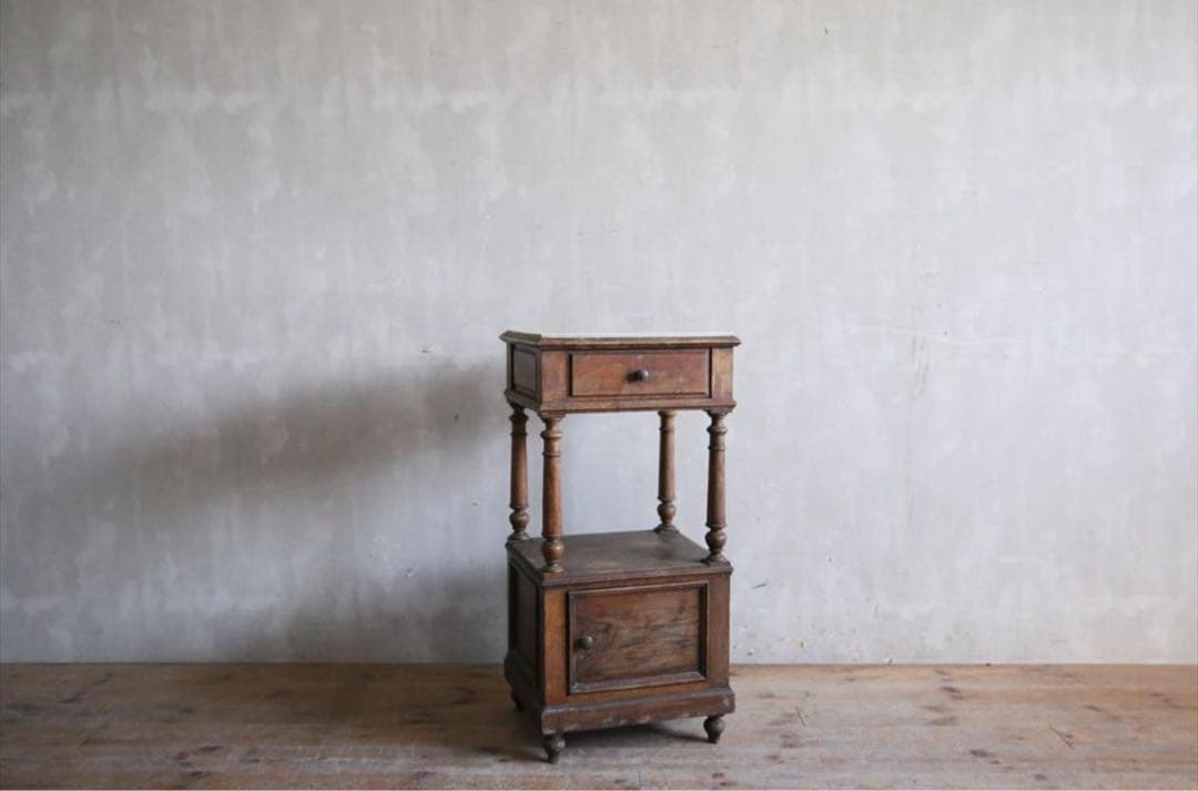 アンティーク　キャビネット　サイドテーブル　大理石　ヴィンテージ