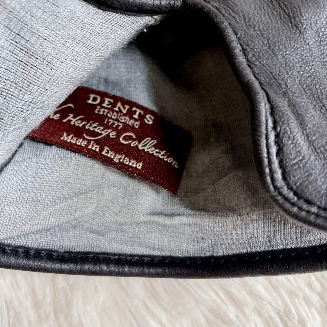 美品 DENTS デンツ 柔らかいレザー 本革 グローブ 手袋 ブラック 黒