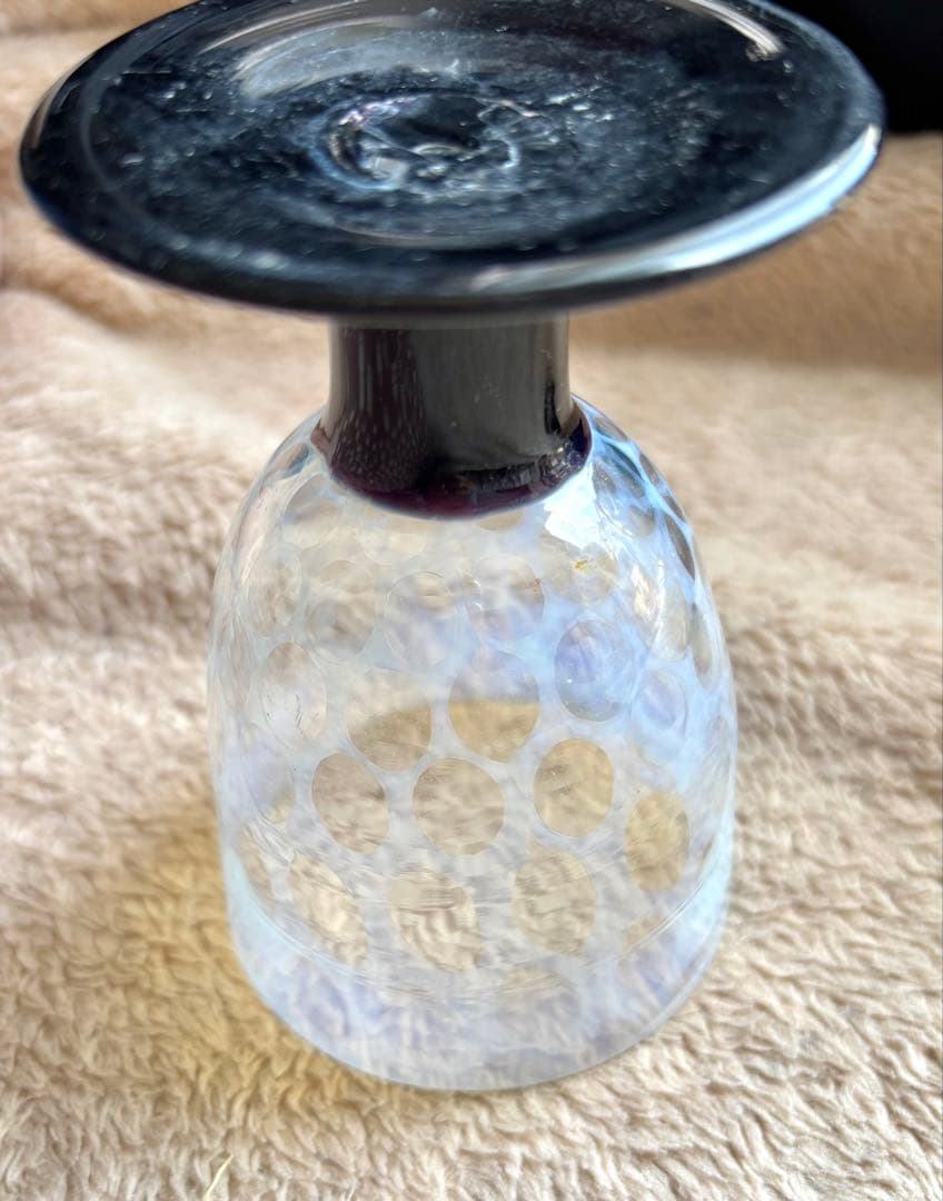 大正　和ガラス　なつめ型　水玉紋様　氷コップ　浪漫　パフェ　骨董　セット　希少