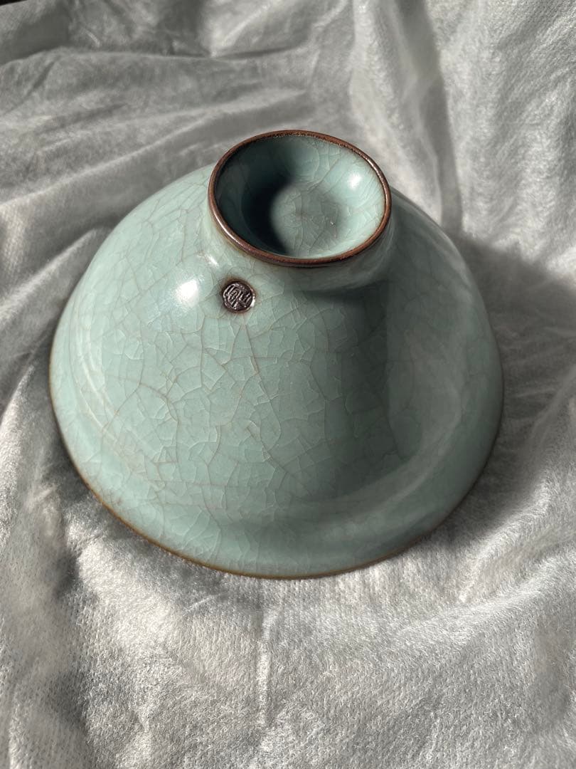 原口卓士　茶碗　青磁