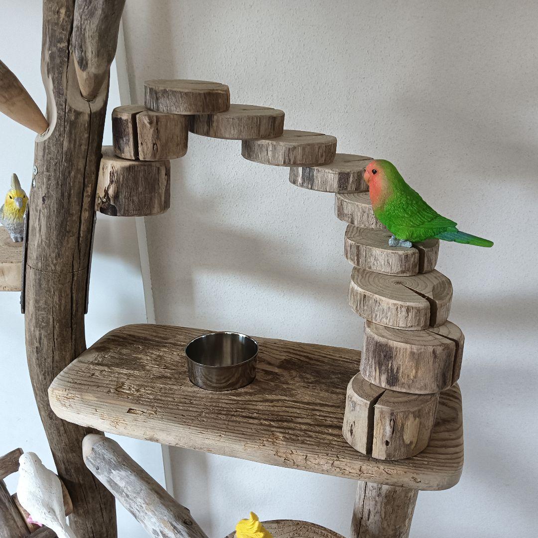 バードアスレチックジム大型 ① 天然木 自然木 流木 インコ おもちゃ