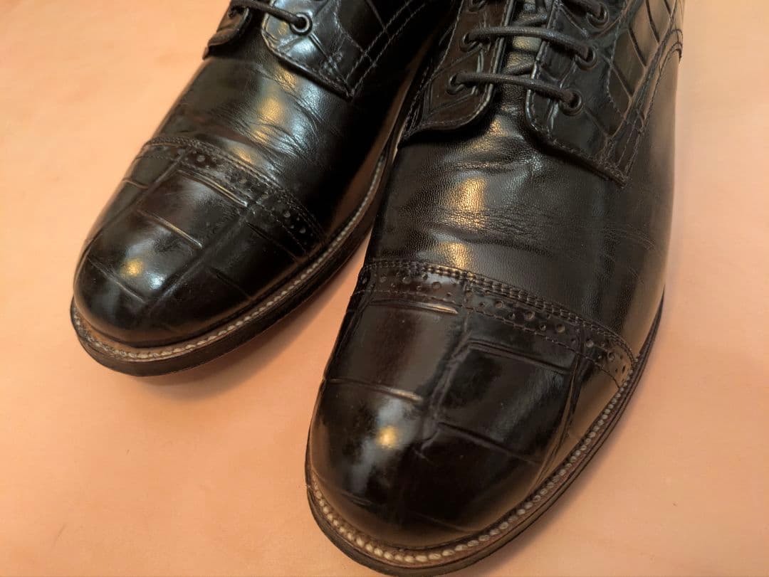 STACY ADAMS キャップトゥ クロコダイル US9.5D