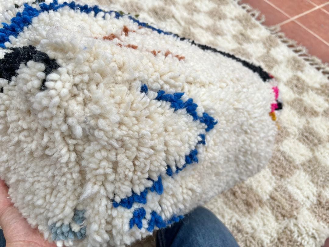 m*i様 モロッコ　プフ　pouf アジラル　オットマン クッション　ラグ　13