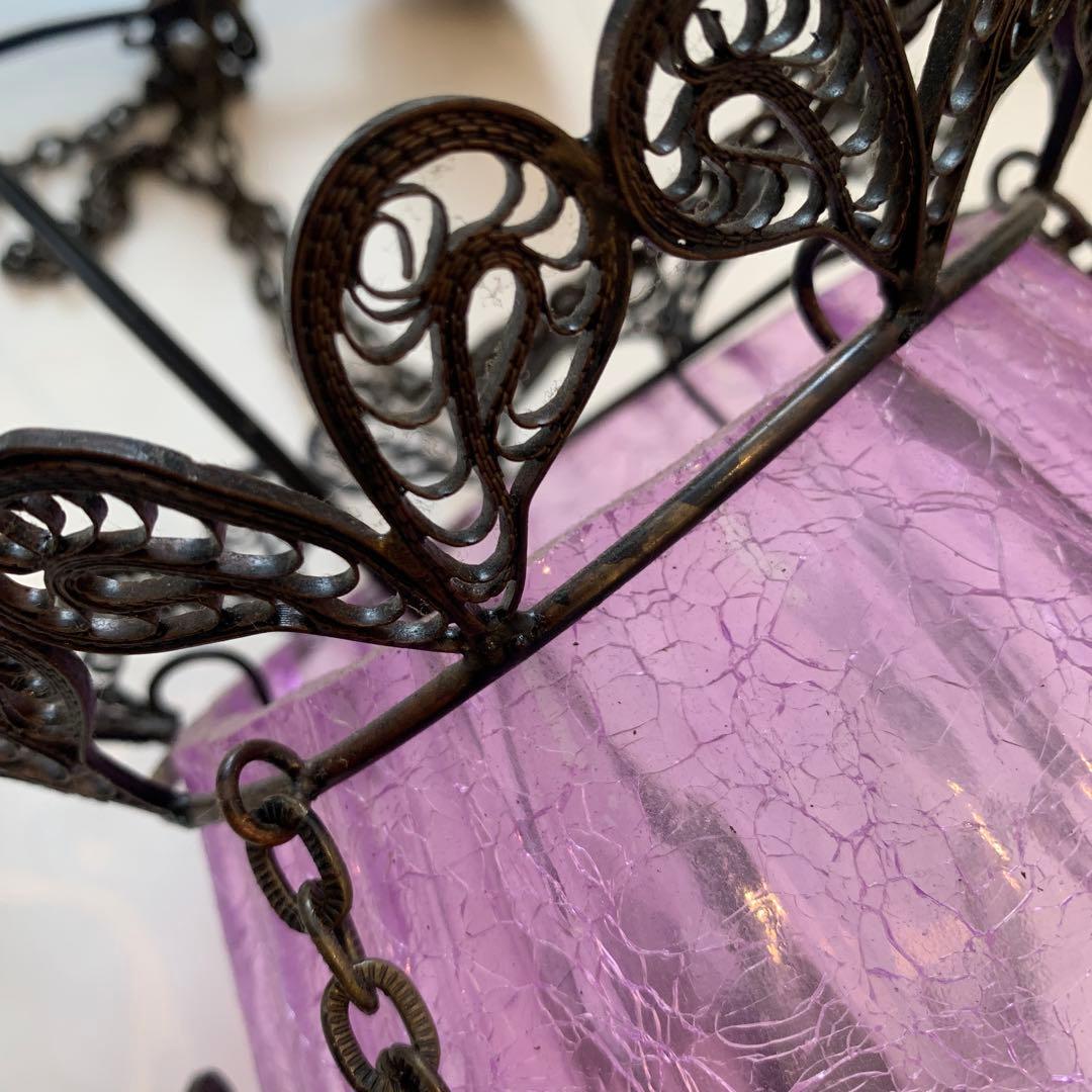 トルコランプ　クラックガラス　吊り下げ　シーリング