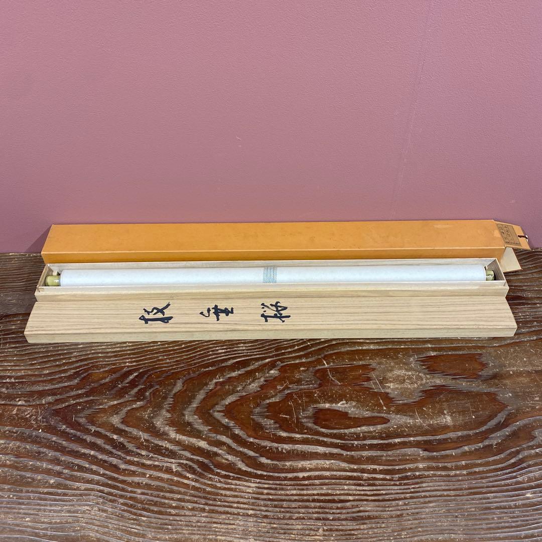 美品 掛け軸 二村絢子作 大幅 しだれ桜図 共箱 縁起物 枝垂桜