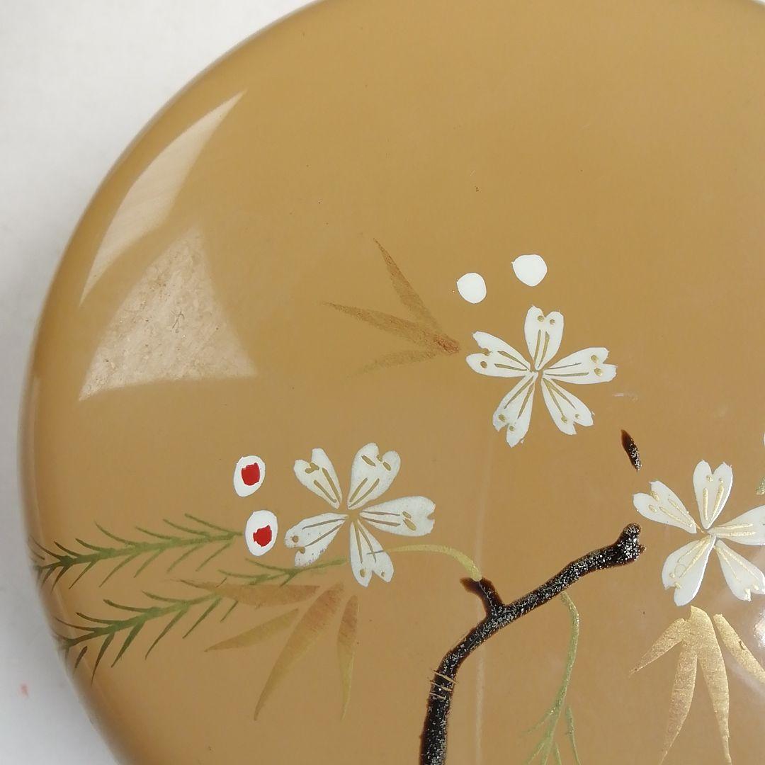 Ｔ９９８　棗　『白塗』『しだれ桜蒔絵』『中棗』『大下宗香 作』　共箱　茶道具