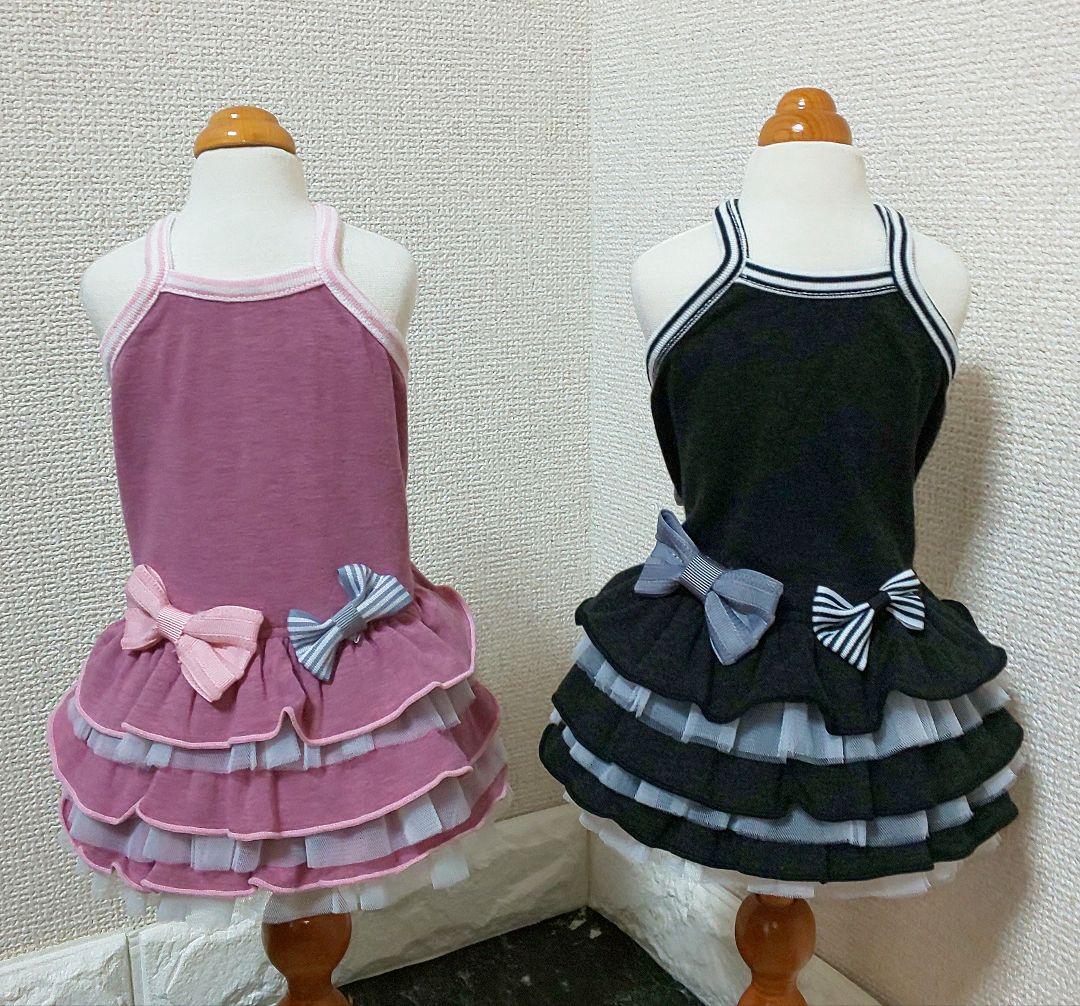 THEfancys テラヘルツ2wayフリフリワンピ ブラック＋ピンク