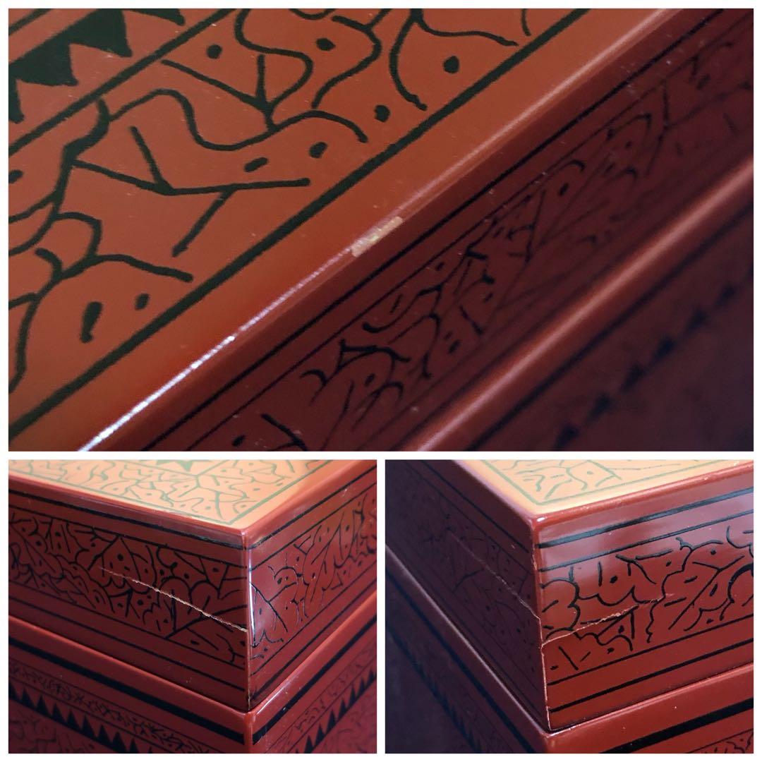 割引❗️茶道具 蒟醤 茶箱 お茶道具5点付 木製漆器　250827G3