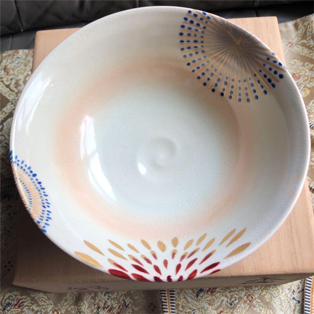 九谷萌春　夏用茶碗「花火」