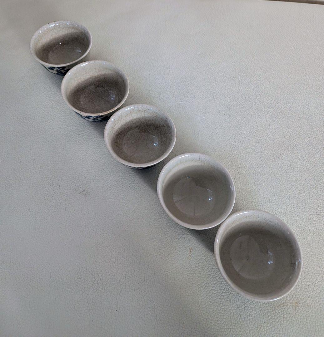 煎茶道具　九谷焼「光仙造」山水文　煎茶碗・宝瓶・湯冷まし　共箱