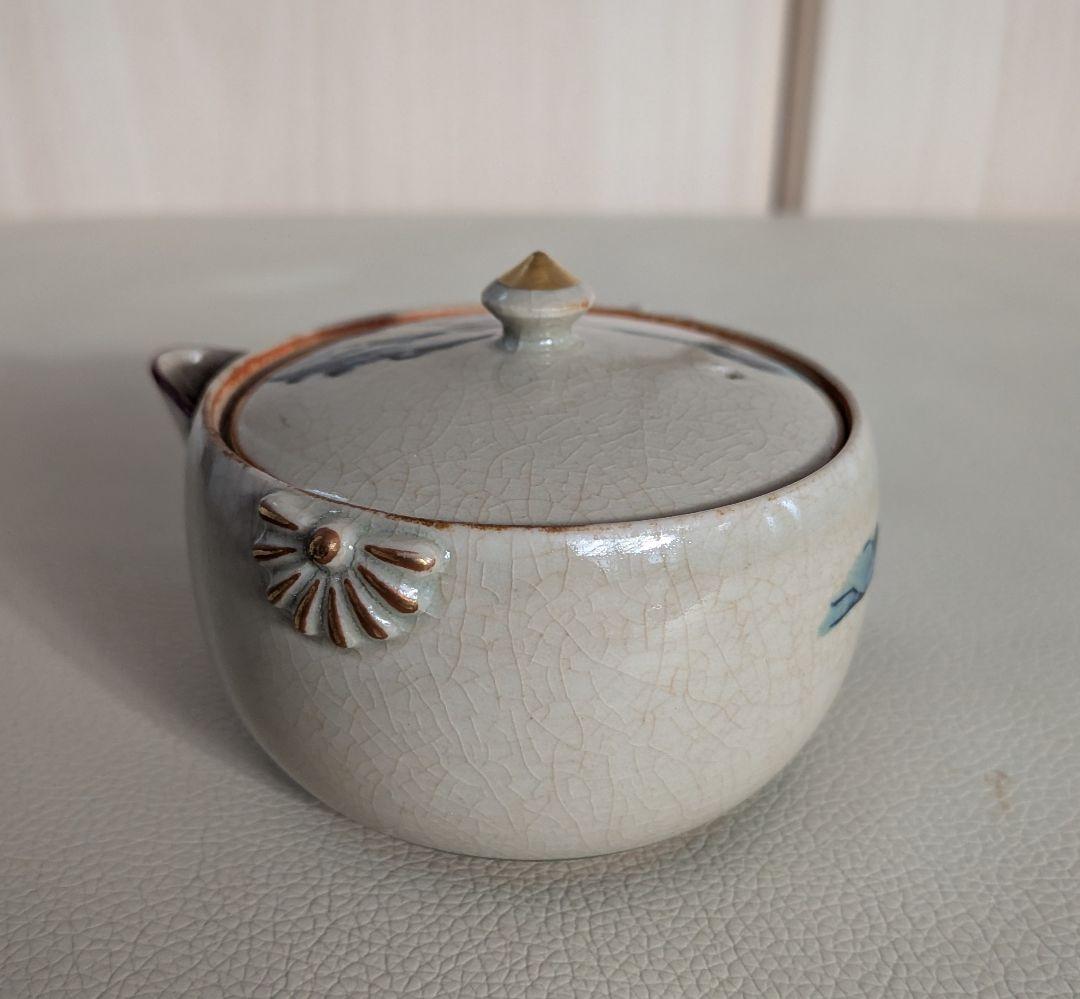 煎茶道具　九谷焼「光仙造」山水文　煎茶碗・宝瓶・湯冷まし　共箱