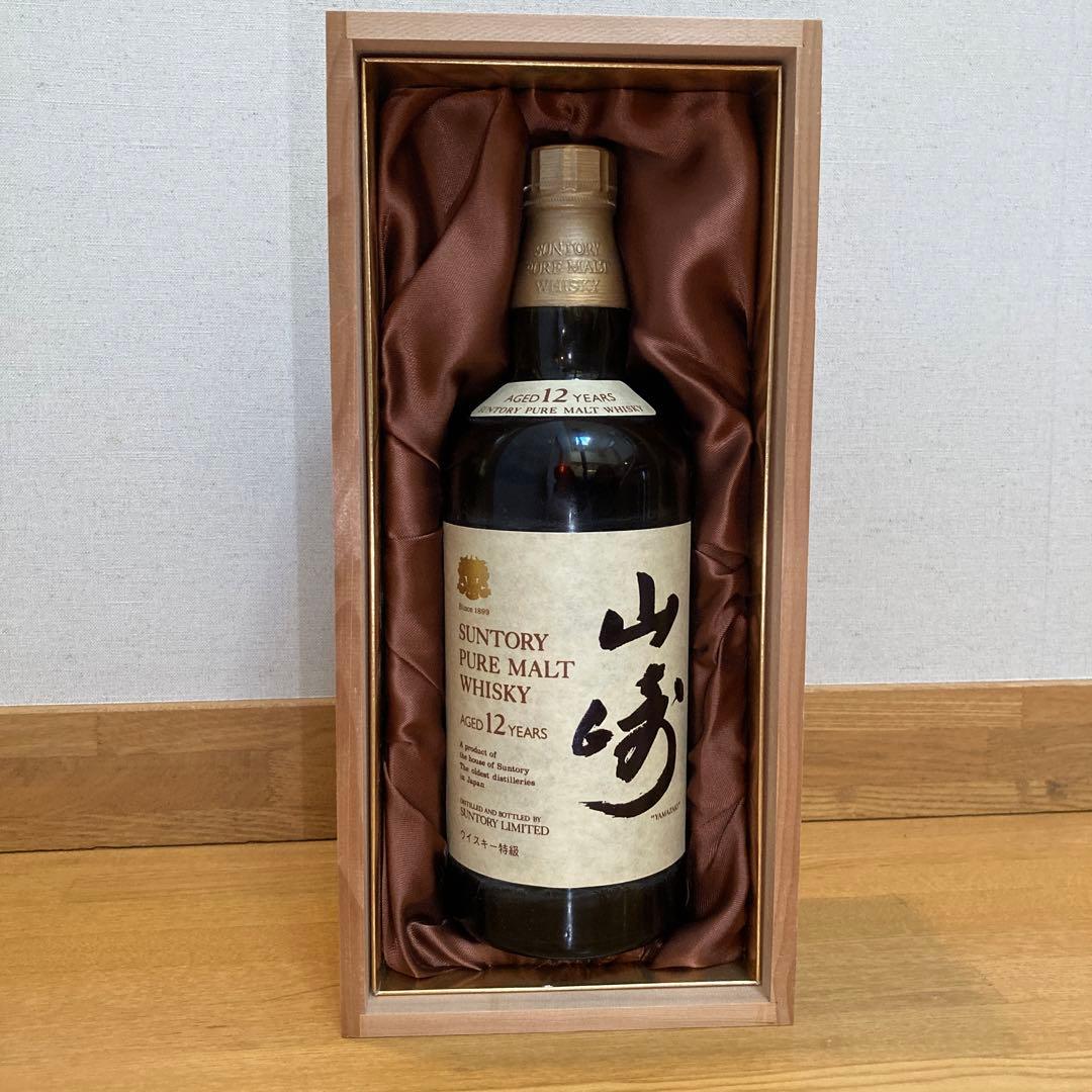 サントリー 山崎 12年 ピュアモルトウイスキー 特級760ml 木箱入り未開封
