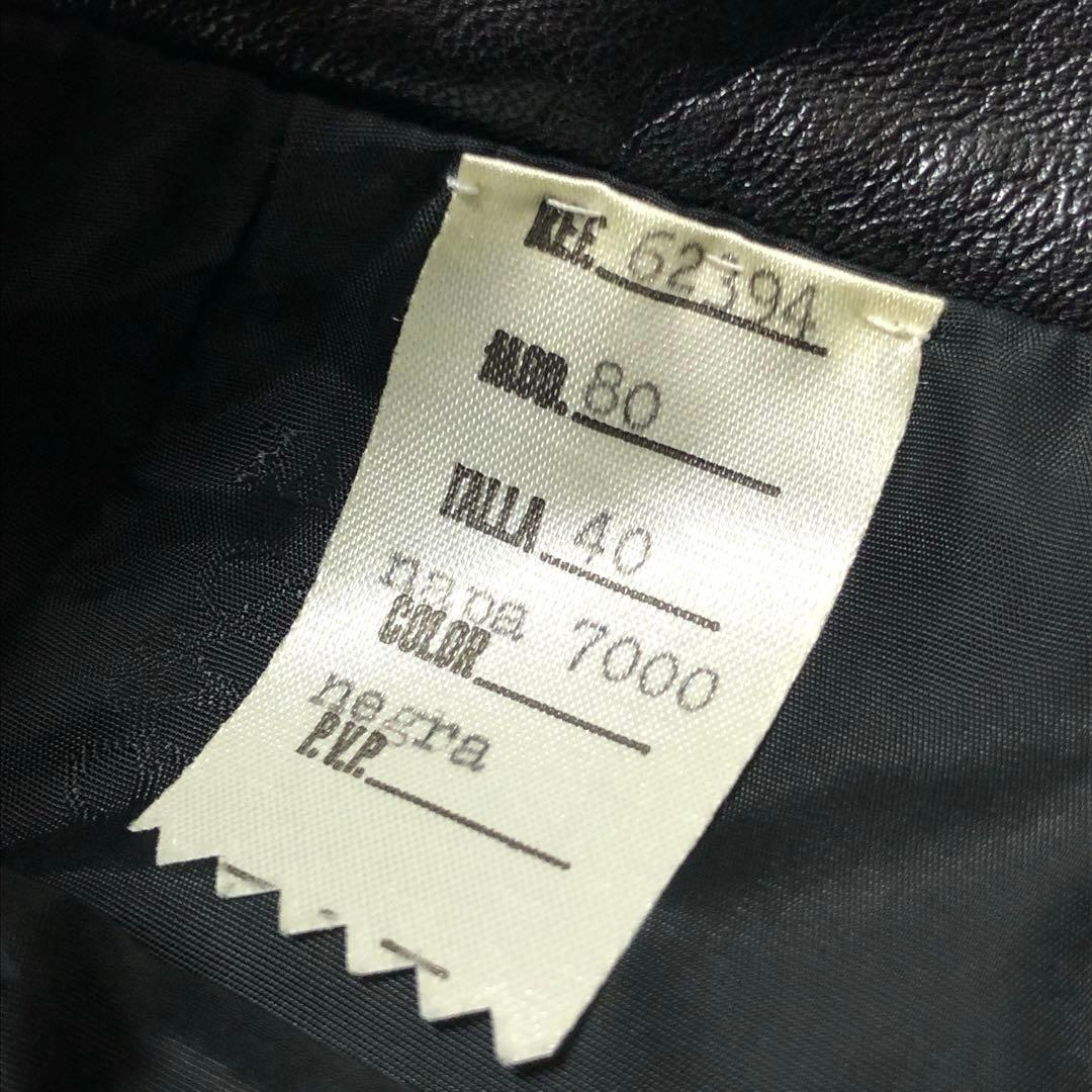 極美品　ロエベ　ひざ丈スカート　アナグラム　タイト　とろとろラムレザー 黒