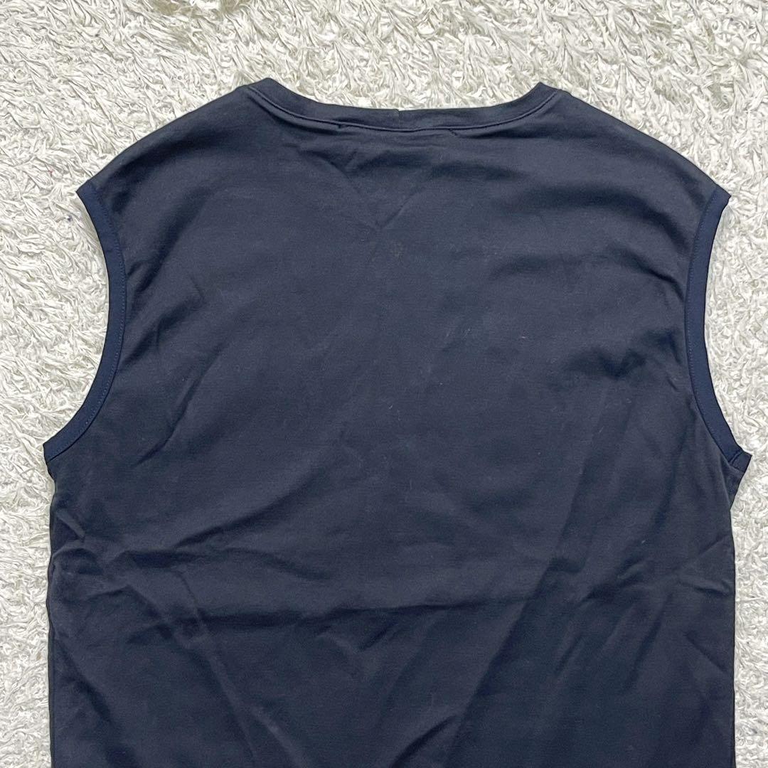 極美品　プラダスポーツ　ノースリーブ　Tシャツ　コットン100%　メッシュ　黒色