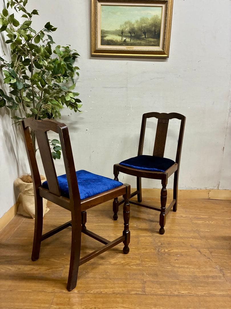 管430☆送料無料☆イギリス製☆アンティーク☆バルボスレッグ☆ダイニングチェア