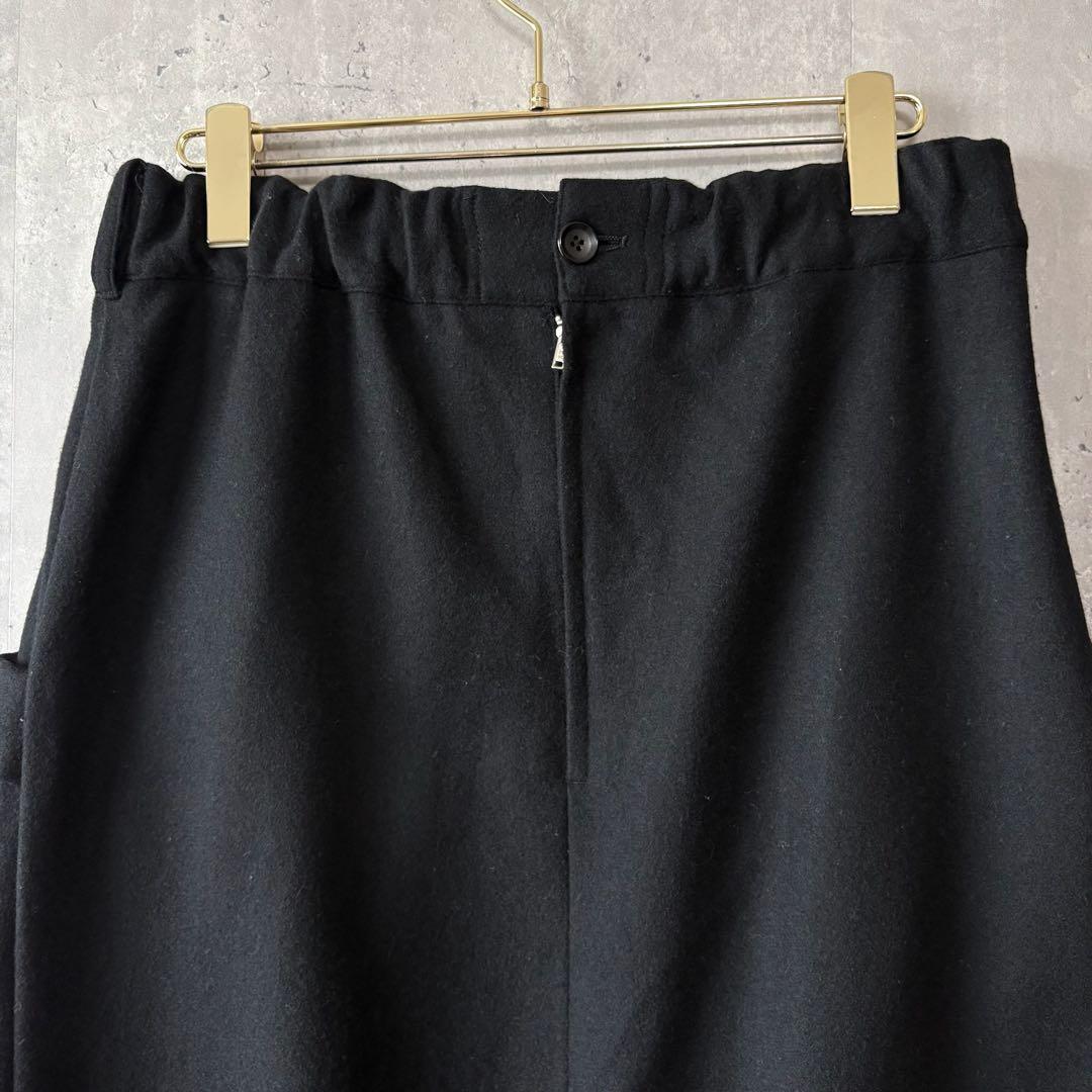 ワイズ Y's ウールナイロンフレアスカート 黒 ベルトデザイン　状態◎