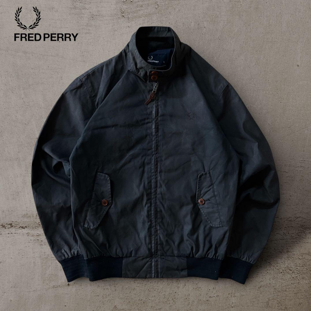 希少FRED PERRYスウィングトップドリズラーハリントンジャケット短丈古着