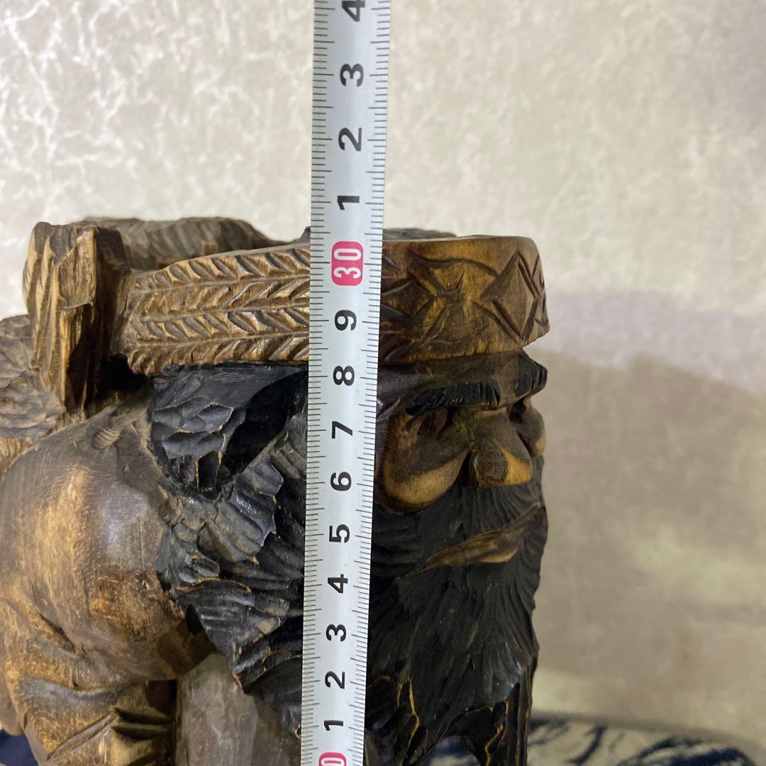 木彫　アイヌ　カムイセイクル　民芸　木彫熊