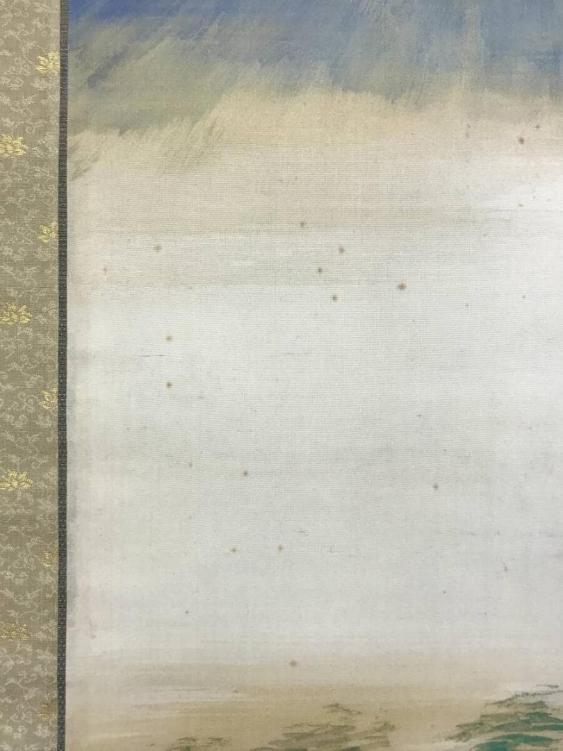 真作/八木岡春山/富嶽図/富岳図富士山図/富峰図/掛軸☆宝船☆AH-686