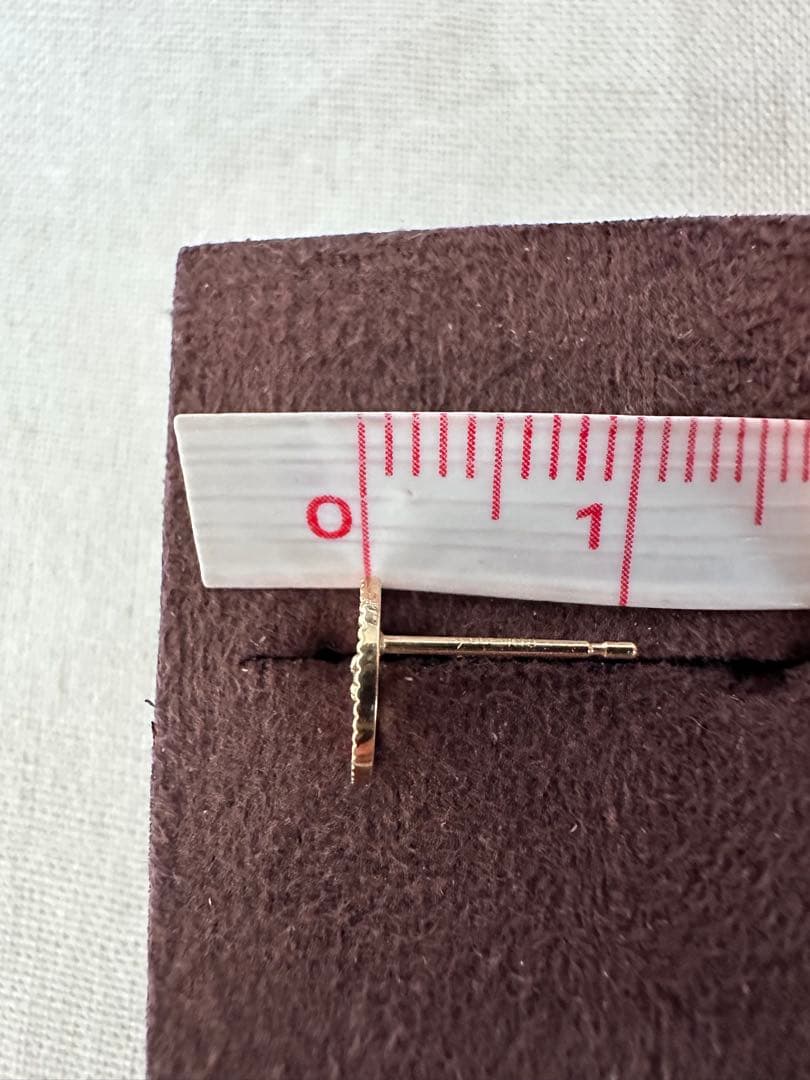 agete アガット　透かし模様　K14 ダイヤ ピアス　K18ポスト＆キャッチ