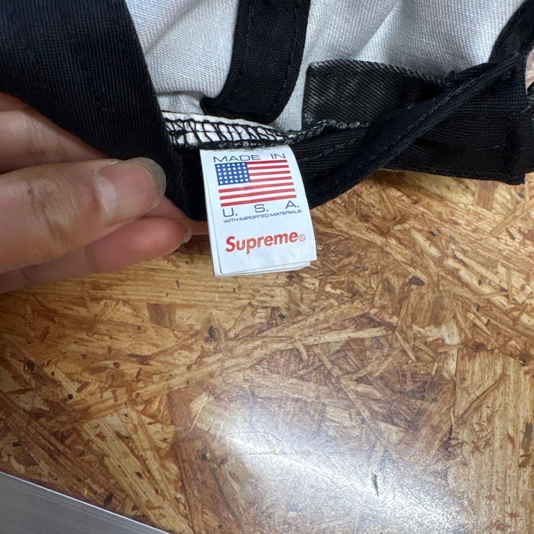 Supreme ウォッシュ加工 ブラックキャップ