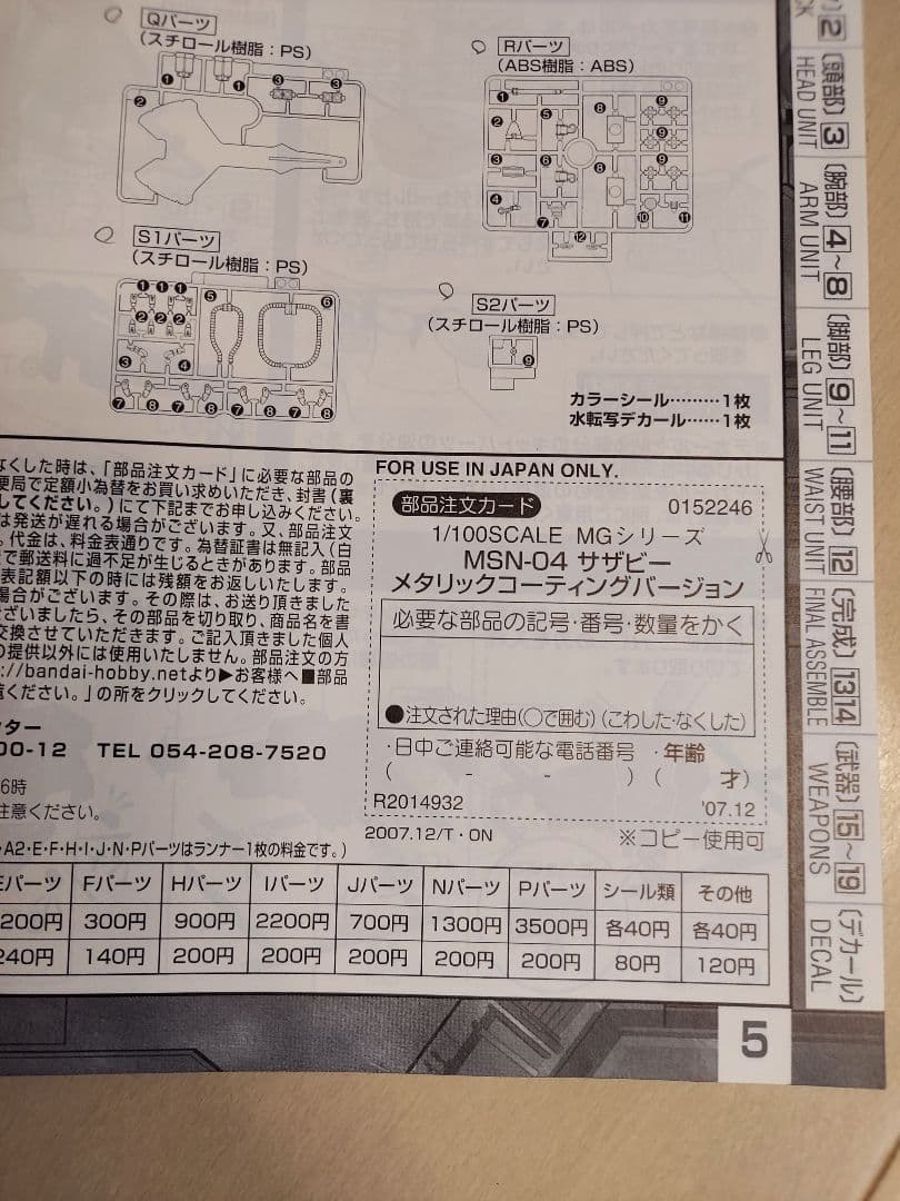 MG MSN-04 サザビー メタリックコーティングバージョン