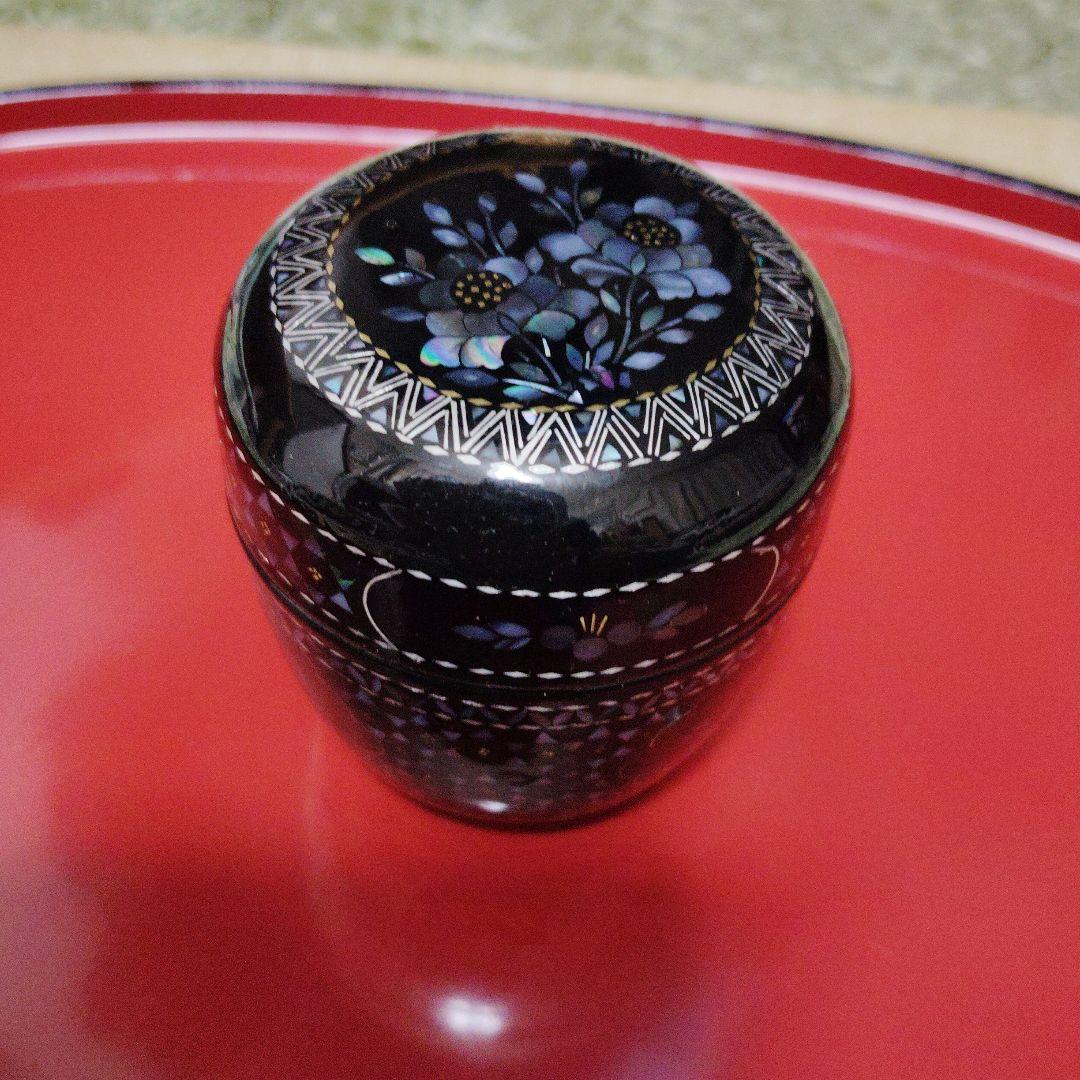 木製　 螺鈿細工 棗　茶道具