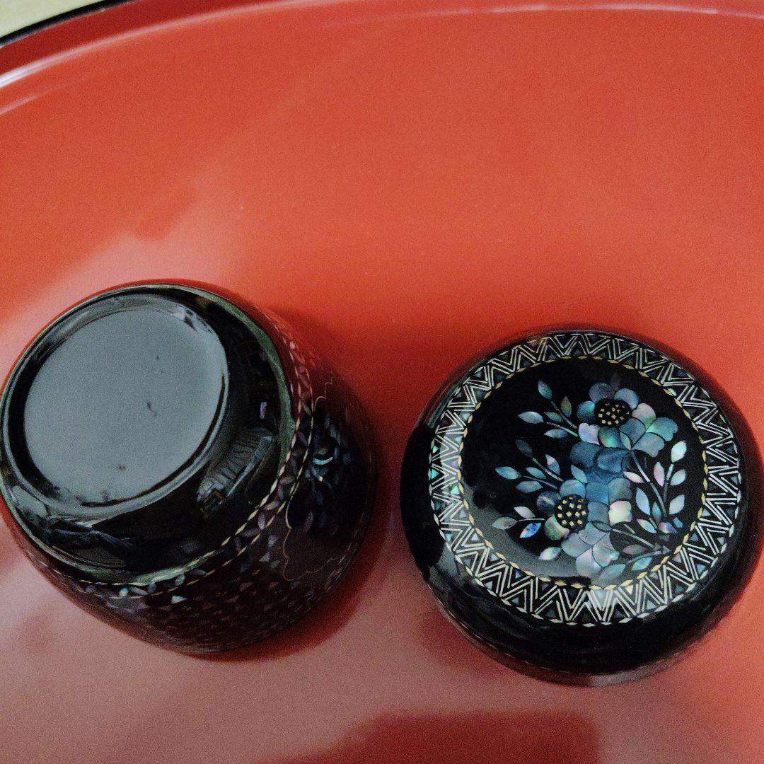 木製　 螺鈿細工 棗　茶道具