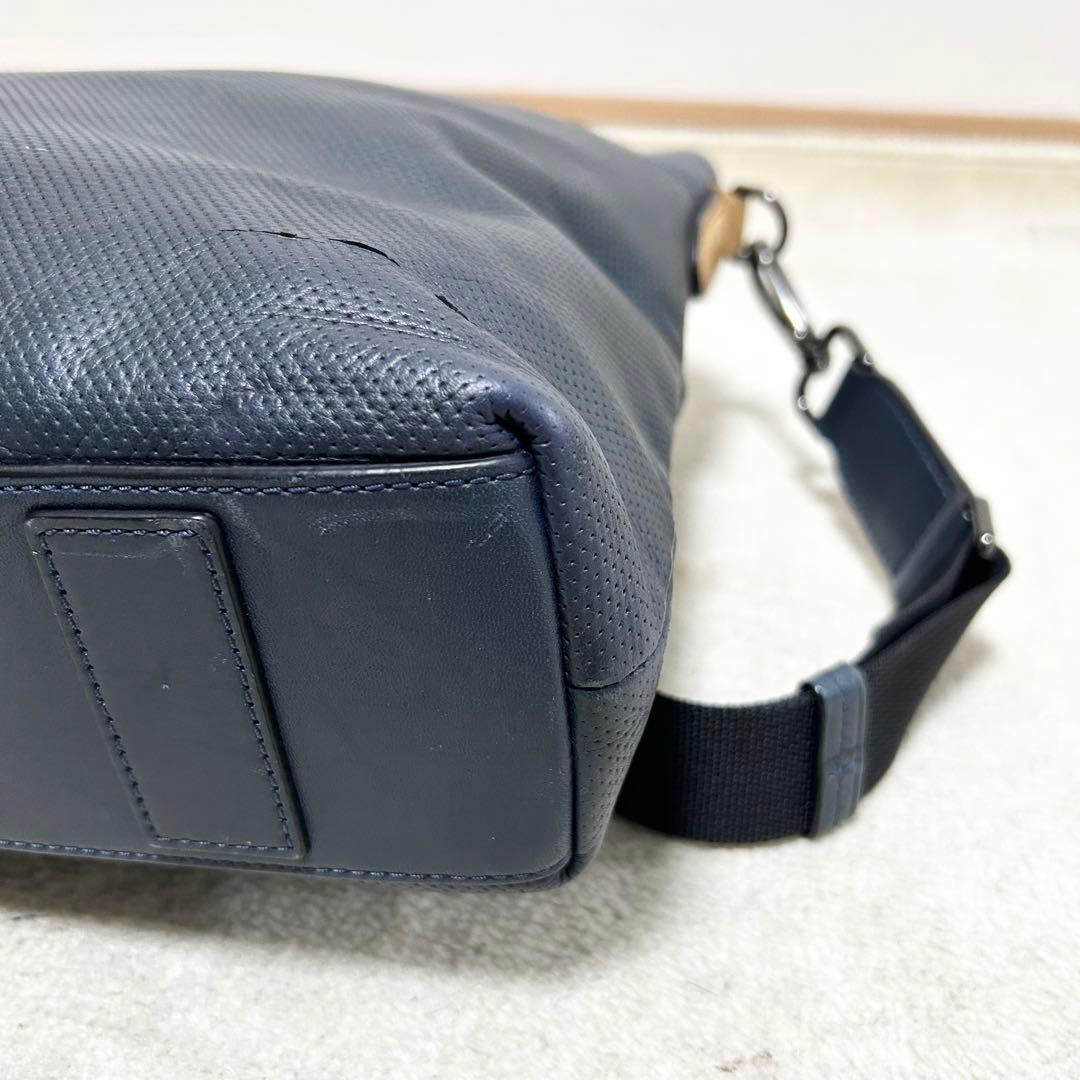 希少　トゥミ　TUMI オールレザー　ブリーフケース ビジネスバッグ　ネイビー