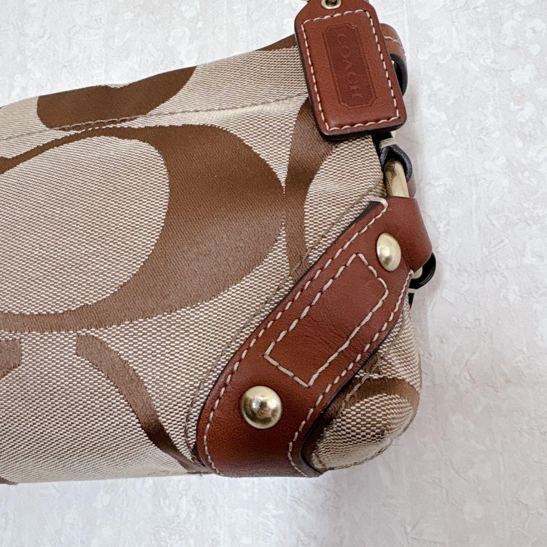 【美品】COACH シグネチャー y2k ワンショルダー 肩掛け ブラウン