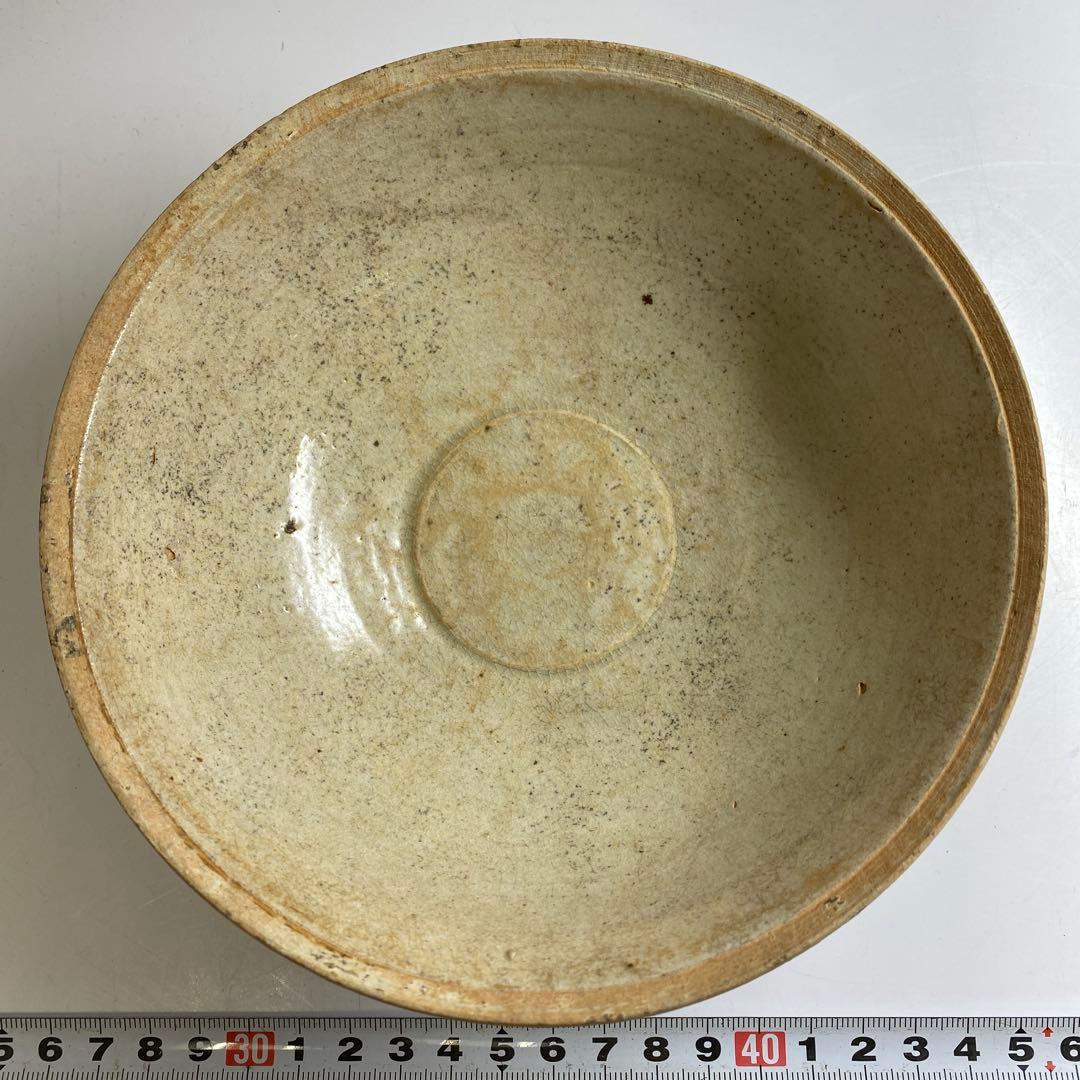 中国宋時代　白磁花弁文茶碗　口径16㎝ 東Y7-0402☆2F