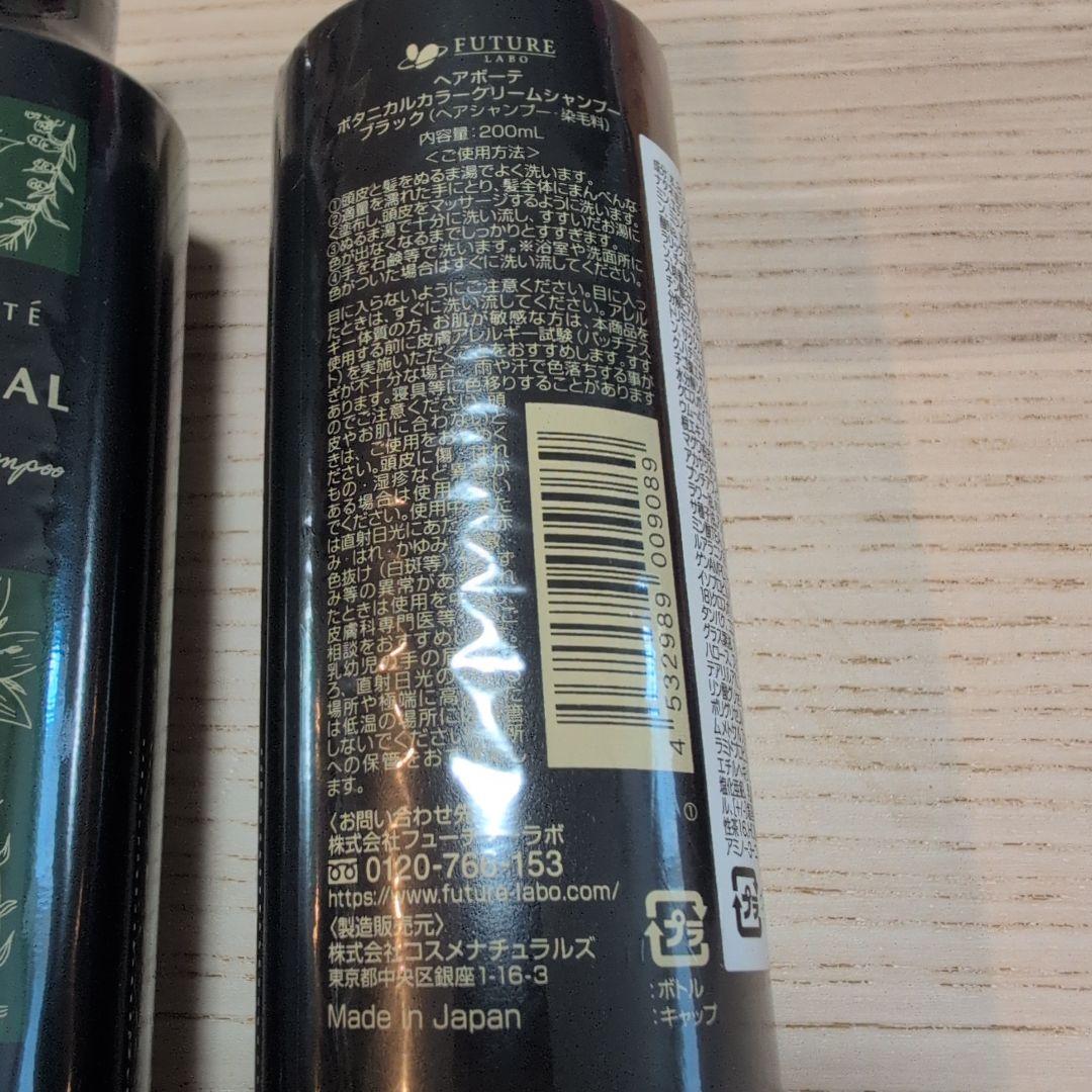 HAIR BEAUTE ボタニカルカラークリームシャンプー ブラック 3本