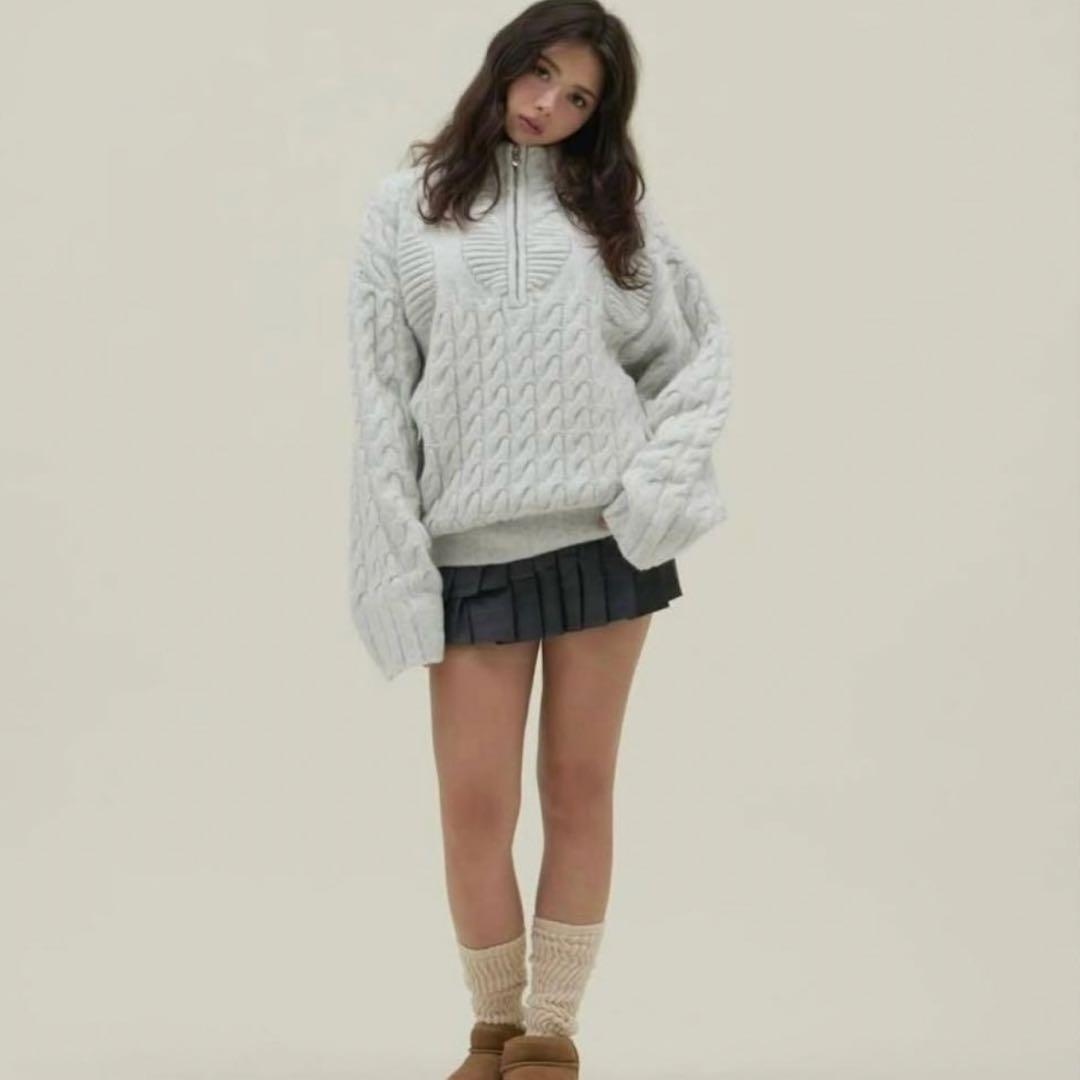 レディースウェア Andmary Heart loose knit