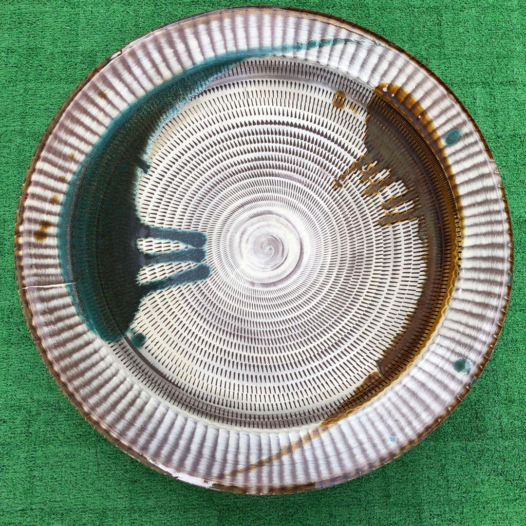 小石原焼　特大皿　陶芸　骨董品