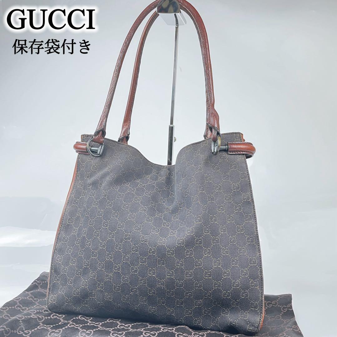 【極美品】GUCCI グッチ ホースビット GG デニム カーフ レザー 本革