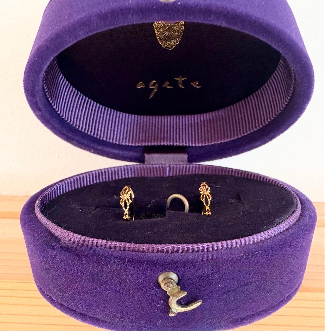 お値下げしました＊未使用品＊ agete ＊ ゴールドピアス　樹脂