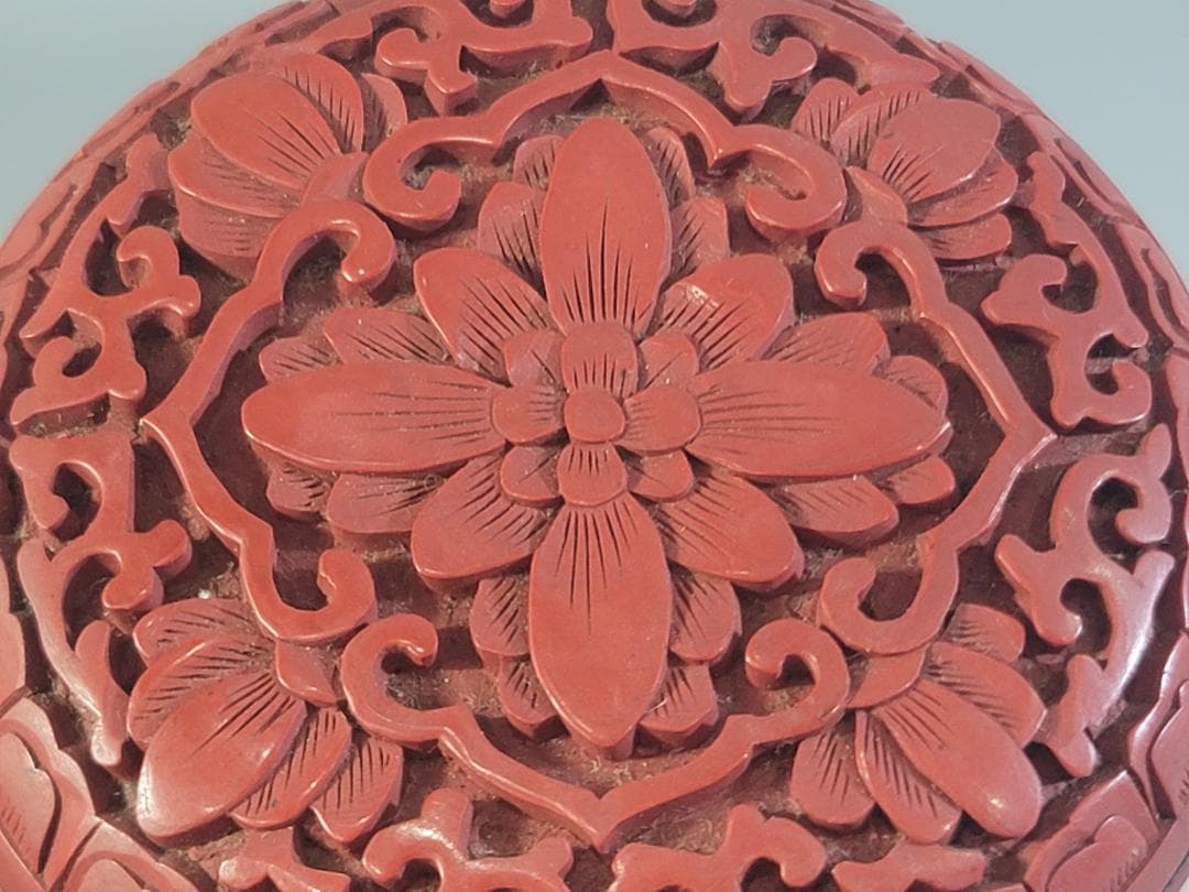 中国 堆朱堆黒 蓋物 9件 まとめて DT743