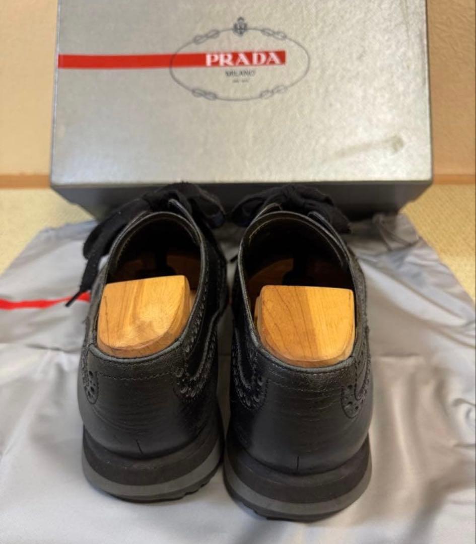 PRADA プラダ　レザー　シューズ　ブラック　UK7