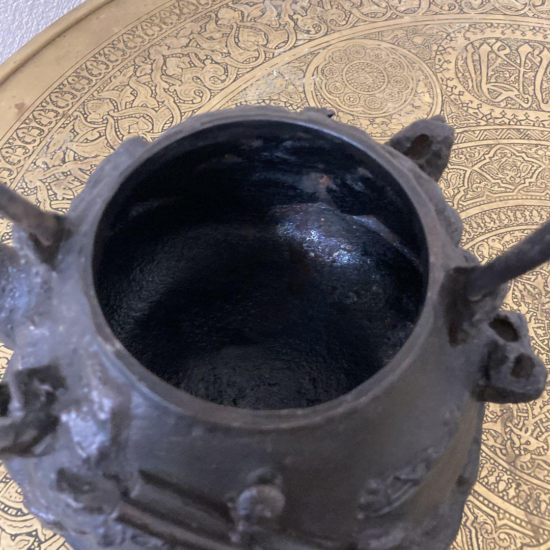 珍品　上田照房 山水山家曳舟盛上鉄瓶　茶道具