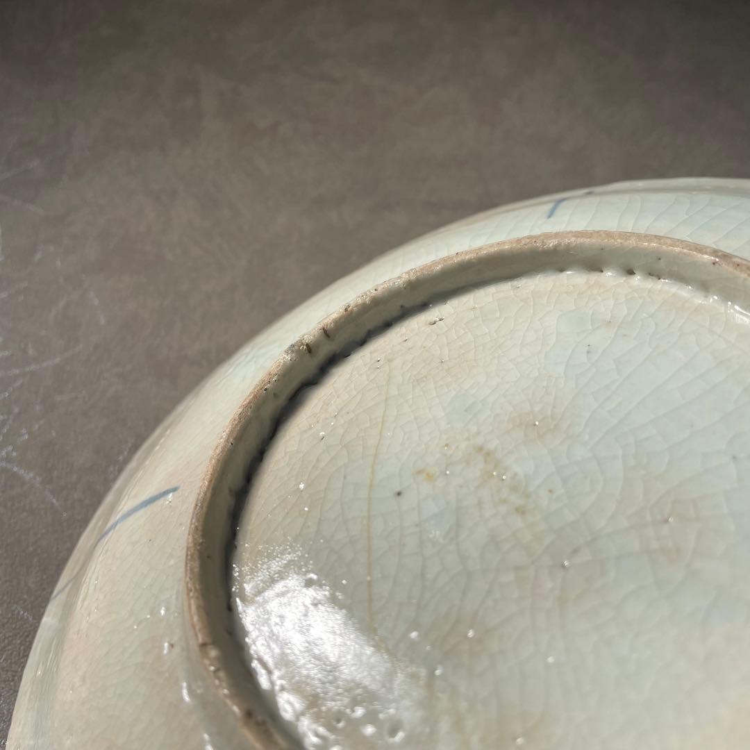 初期伊万里芙蓉手花鳥文皿七皿 江戸時代 骨董 アンティーク 肥前磁器 古伊万里