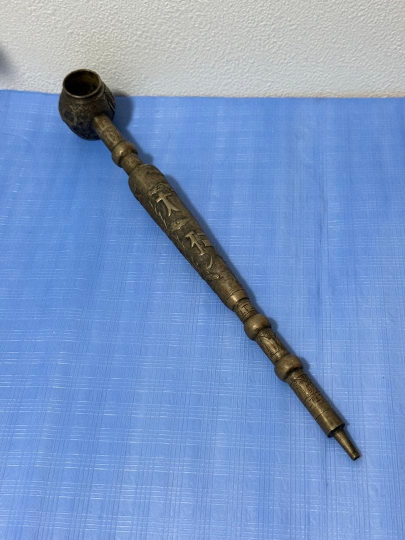 中国骨董品 清時代銀製キセル 92グラム