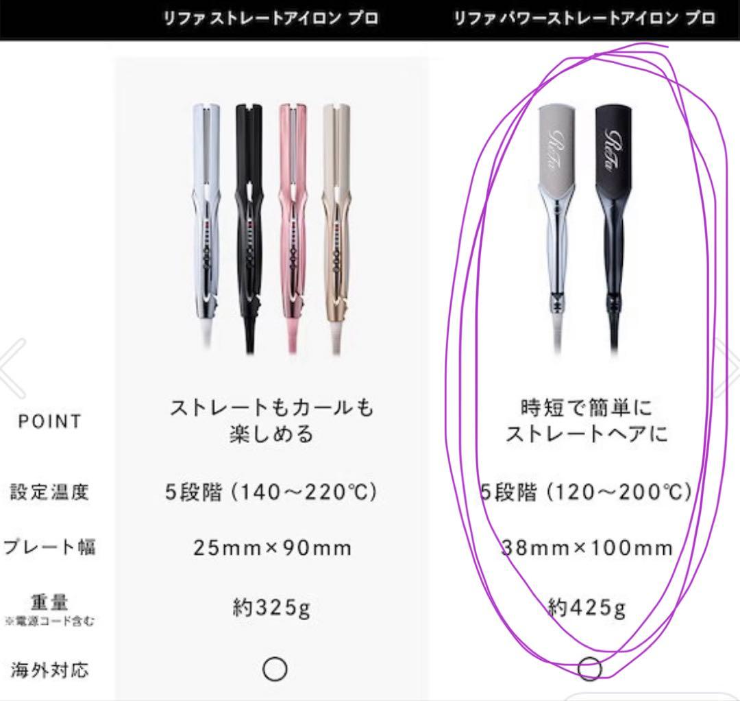 新品未開封品 リファパワーストレートアイロン ホワイト