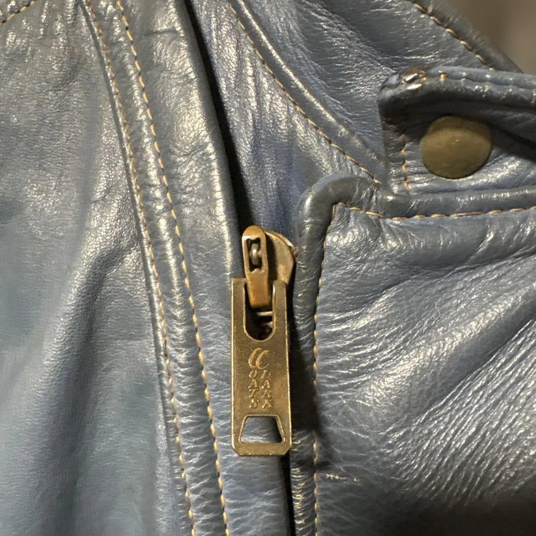 60〜70s ラングリッツレザー キャスケード ビンテージライダース　青