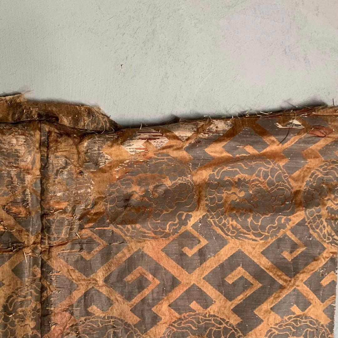 龍丸文 銀襴 古裂 肩衣 古美術 金襴 古道具 アンティーク