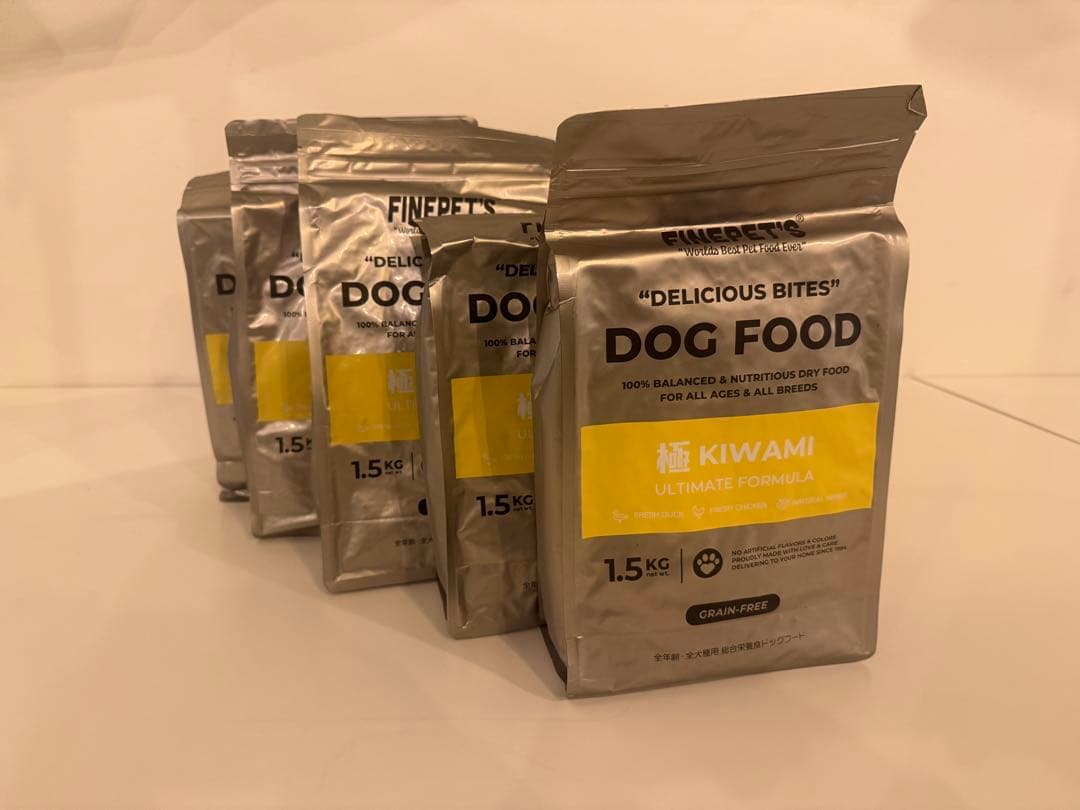 FINPET'S Kiwami ドッグフード 5袋セット 1.5kg