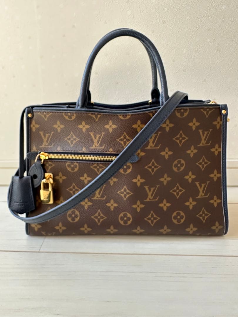 ルイ・ヴィトンポパンクールPM 2WAYハンドバッグモノグラムキャンバスマリーヌ